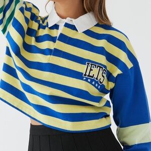 Urban Outfitters colorblock long sleeve cropped t-shirt